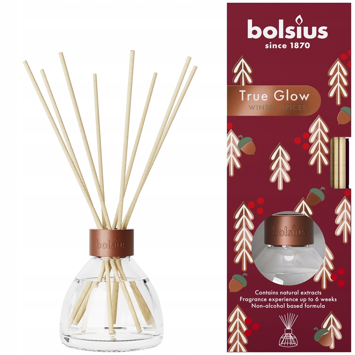 Bolsius Świąteczny Dyfuzor Zapachowy WINTER SPICES - Zimowe Przyprawy 45ml Stan opakowania oryginalne