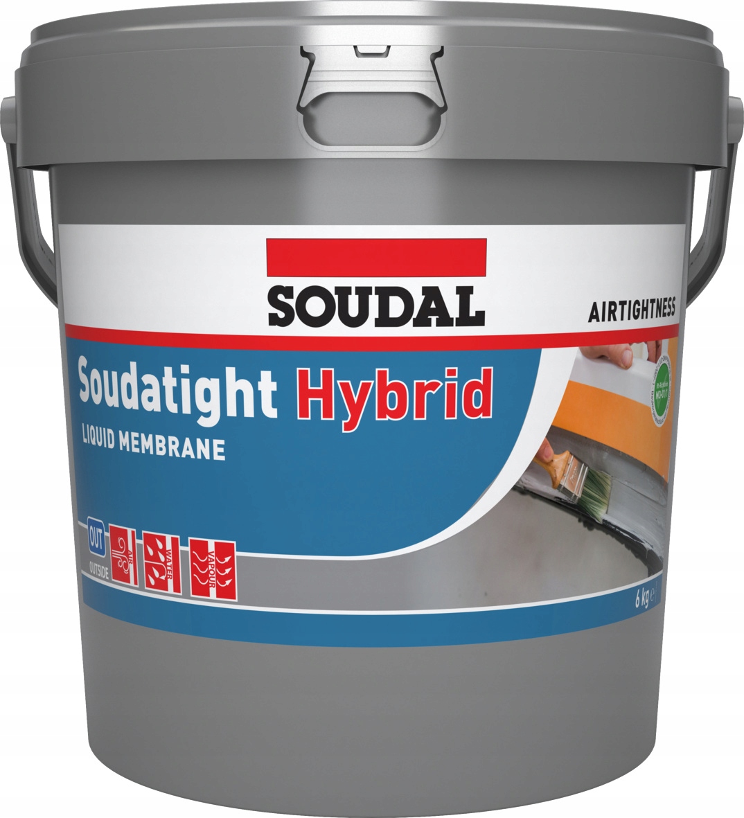 Soudal Soudatight Hybrid Membrána proti dešti a plynotěsnosti 6 kg šedá