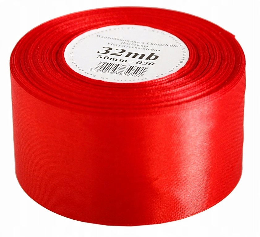 

Wstążka taśma satynowa atłasowa 50mm/32m 82kolory