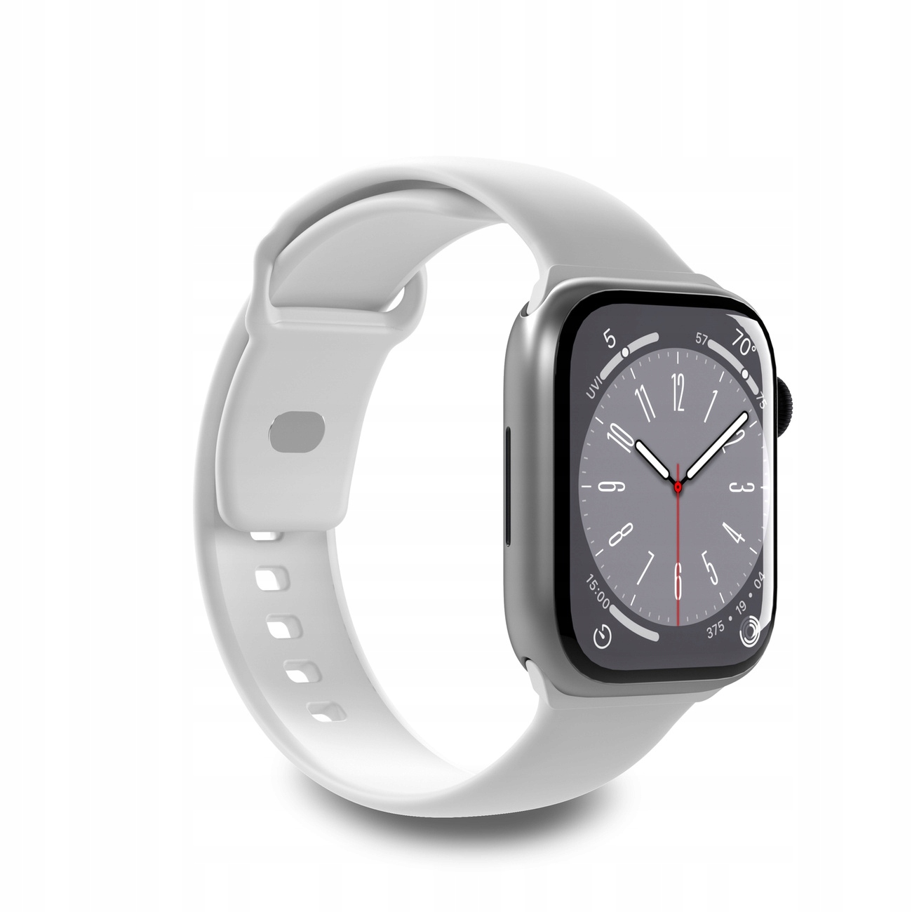 Silikonový Pásek Pro Apple Watch 38 40 41 MM Icon Bílý 2 Ks
