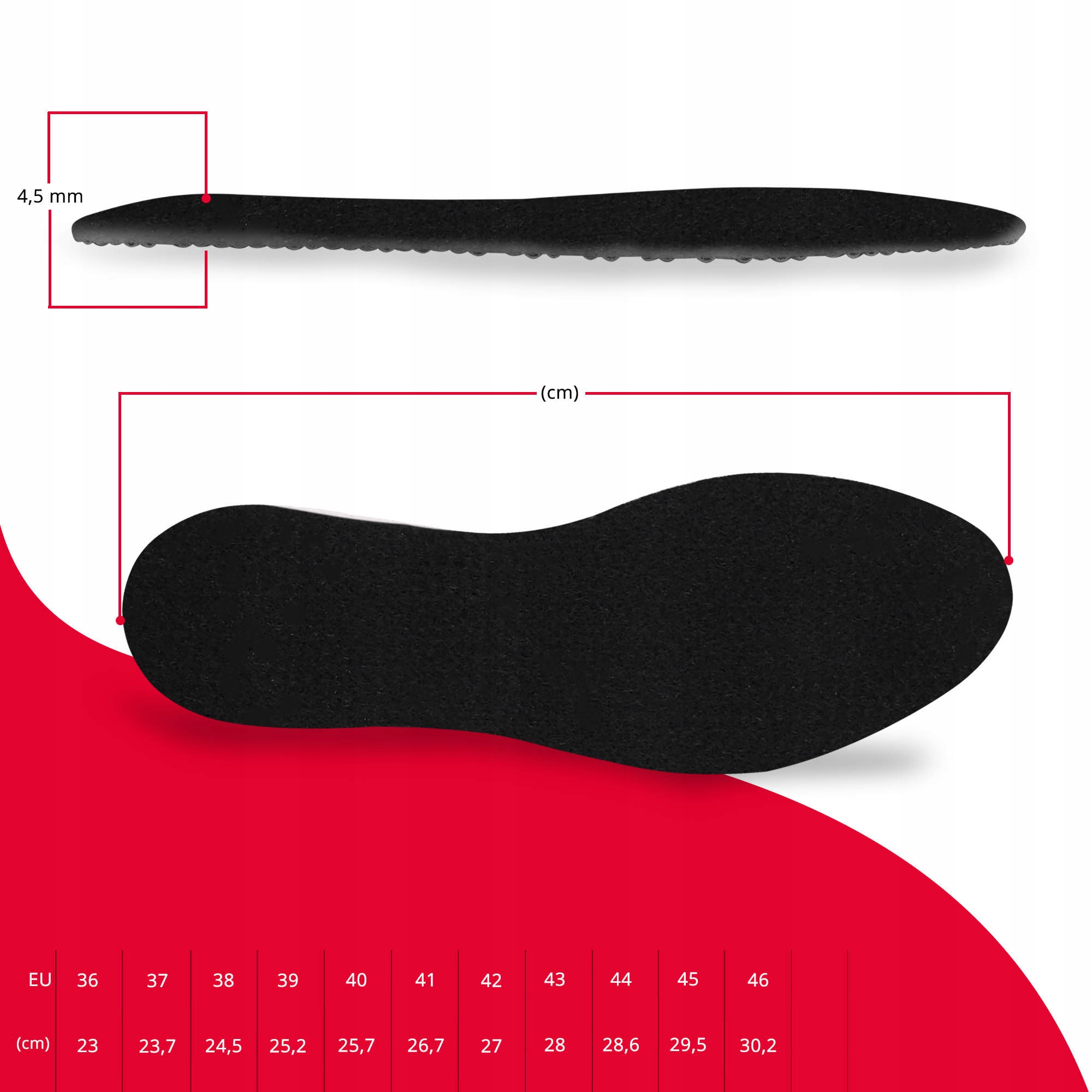 Wkładki do butów masujące stopy 37 Płeć uniseks