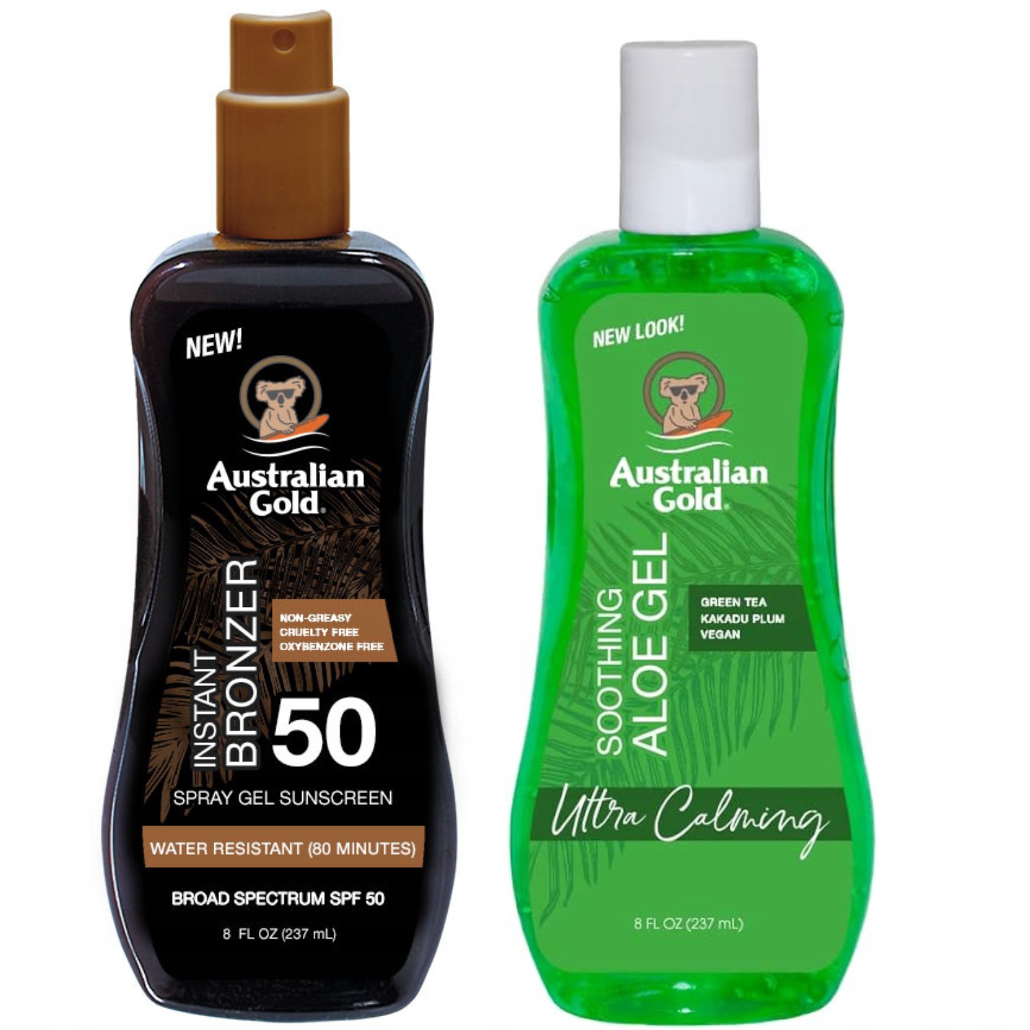 Australian Gold Żel W Sprayu Z Bronzerem SPF50 Aloe Po Opalaniu