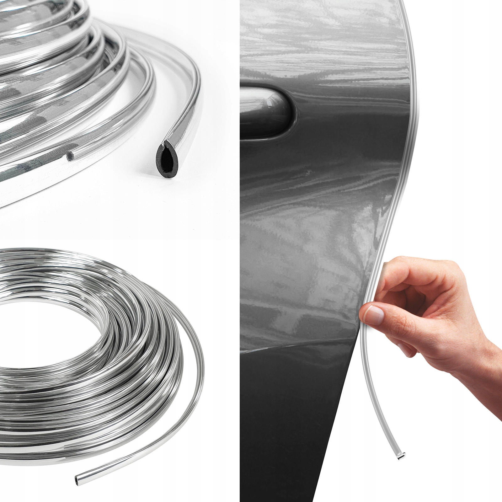 

Listwa Ozdobna Krawędziowa Rantowa Chrom Zwój 20m