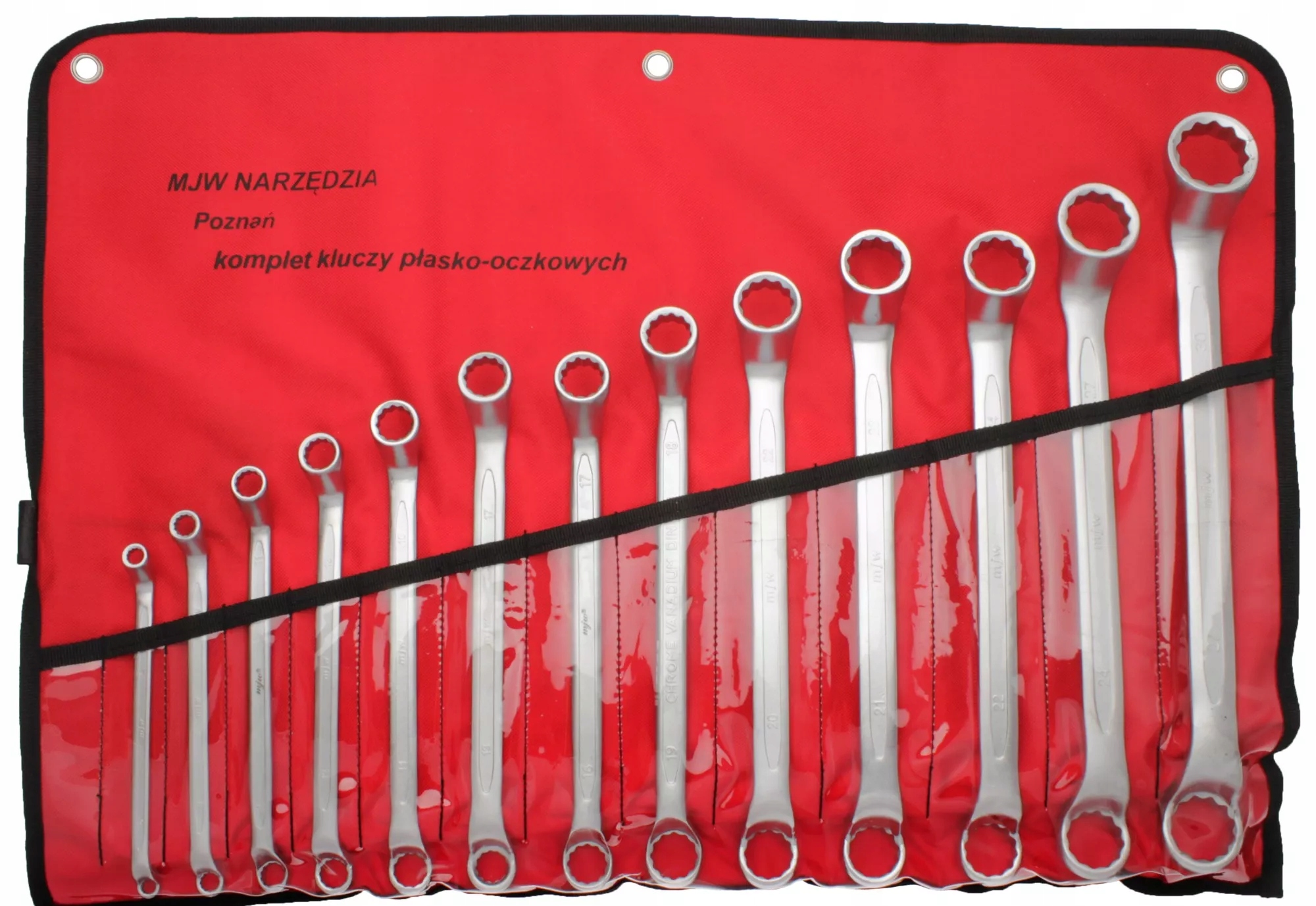 Sada Obojstranných Očkovo-ohýbaných Kľúčov 6-30 MM, Sada Oceľ Crv