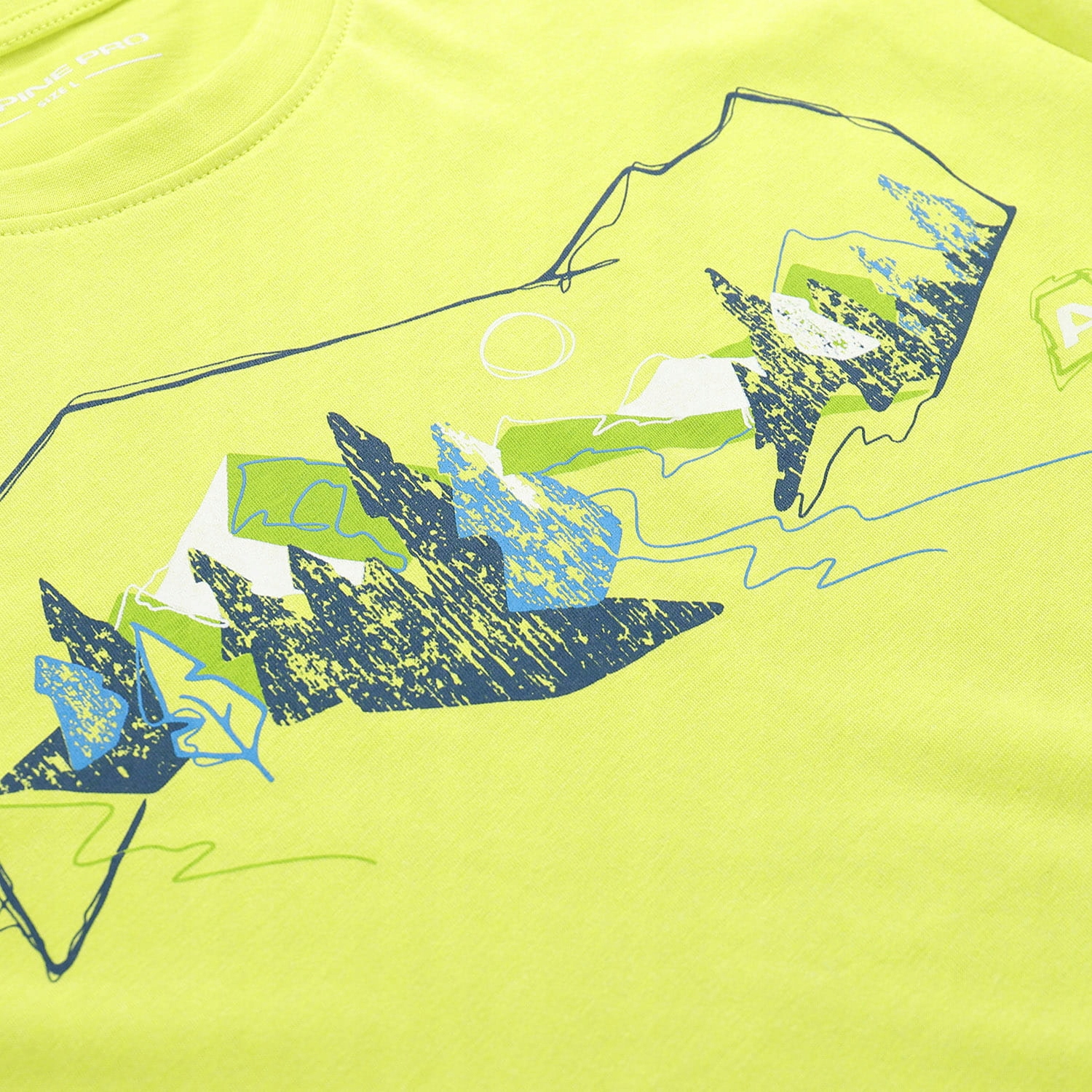 ALPINE PRO Koszulka męska turystyczna bawełniana Bolen żółty r.L Kolekcja Outdoor