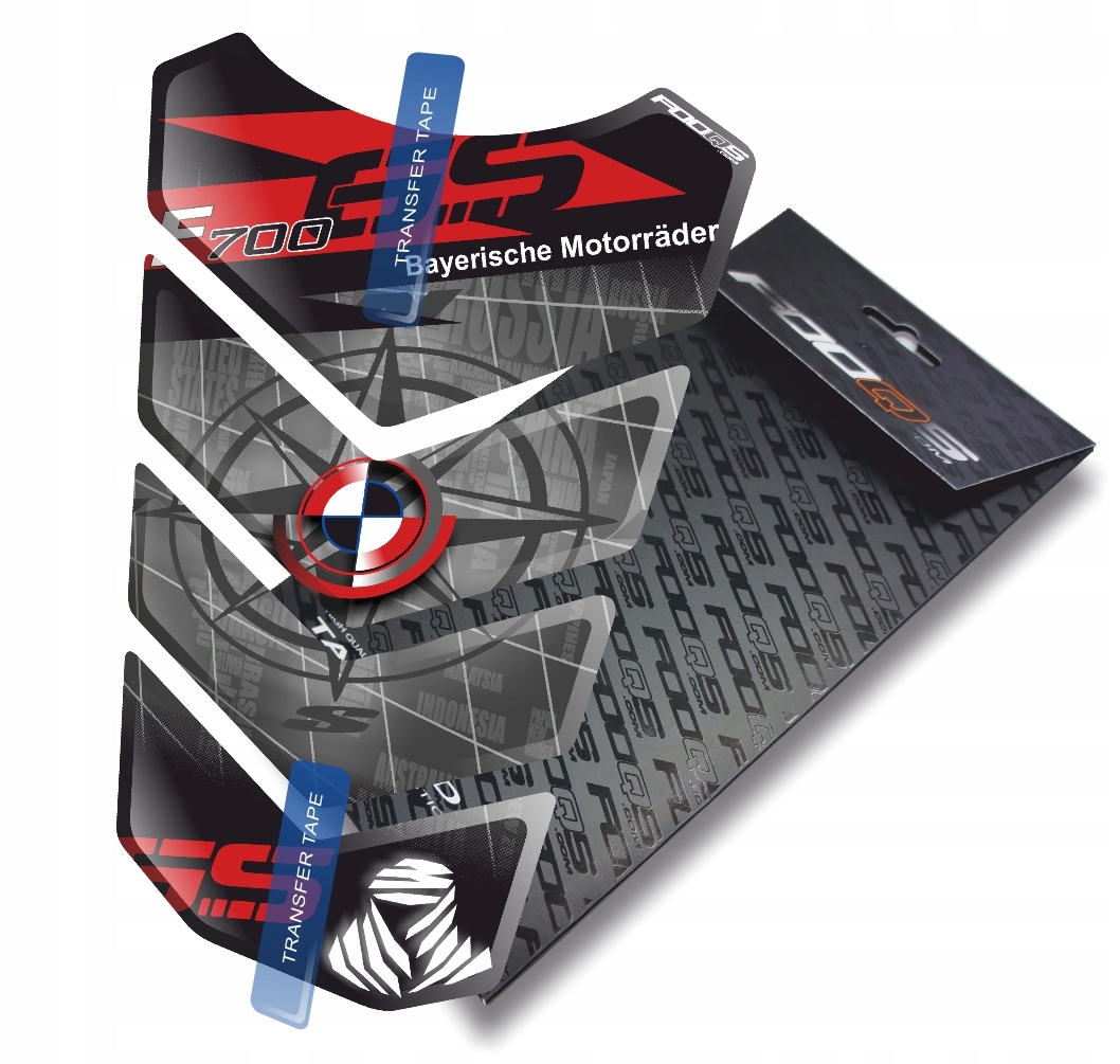 Tank-pad od firmy Fooqs pro Bmw F-700-GS F700GS F700 Červený