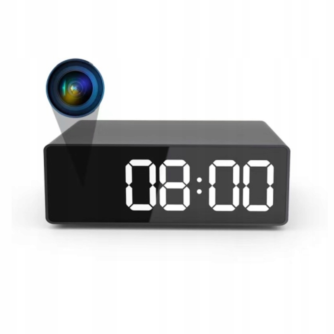 Hodiny S Ukrytou Mini Špionážnou Kamerou, Budík Full Hd 1080P Wifi