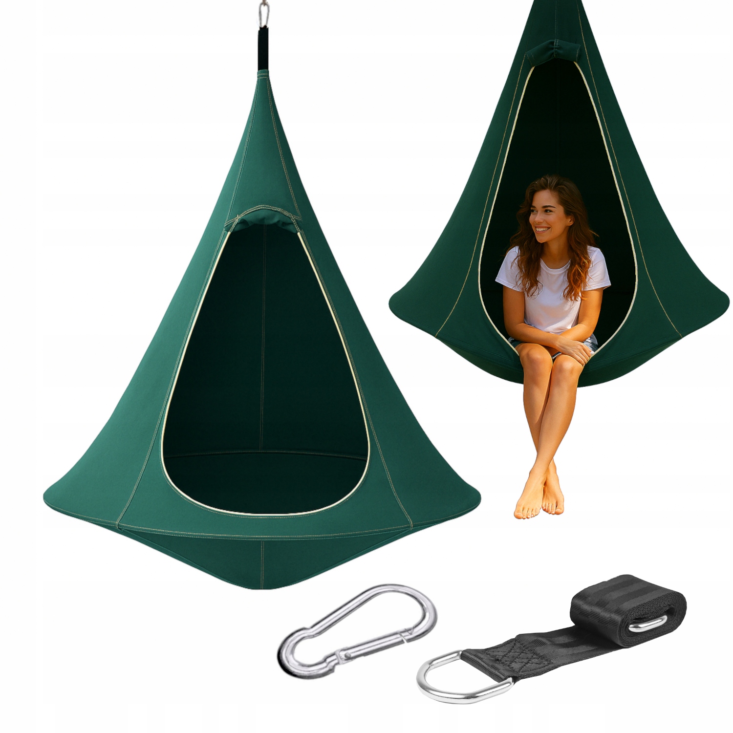 Kokon Wiszący Namiot Hamak Huśtawka Gniazdo Do Ogrodu Pokoju 100x110 Inny