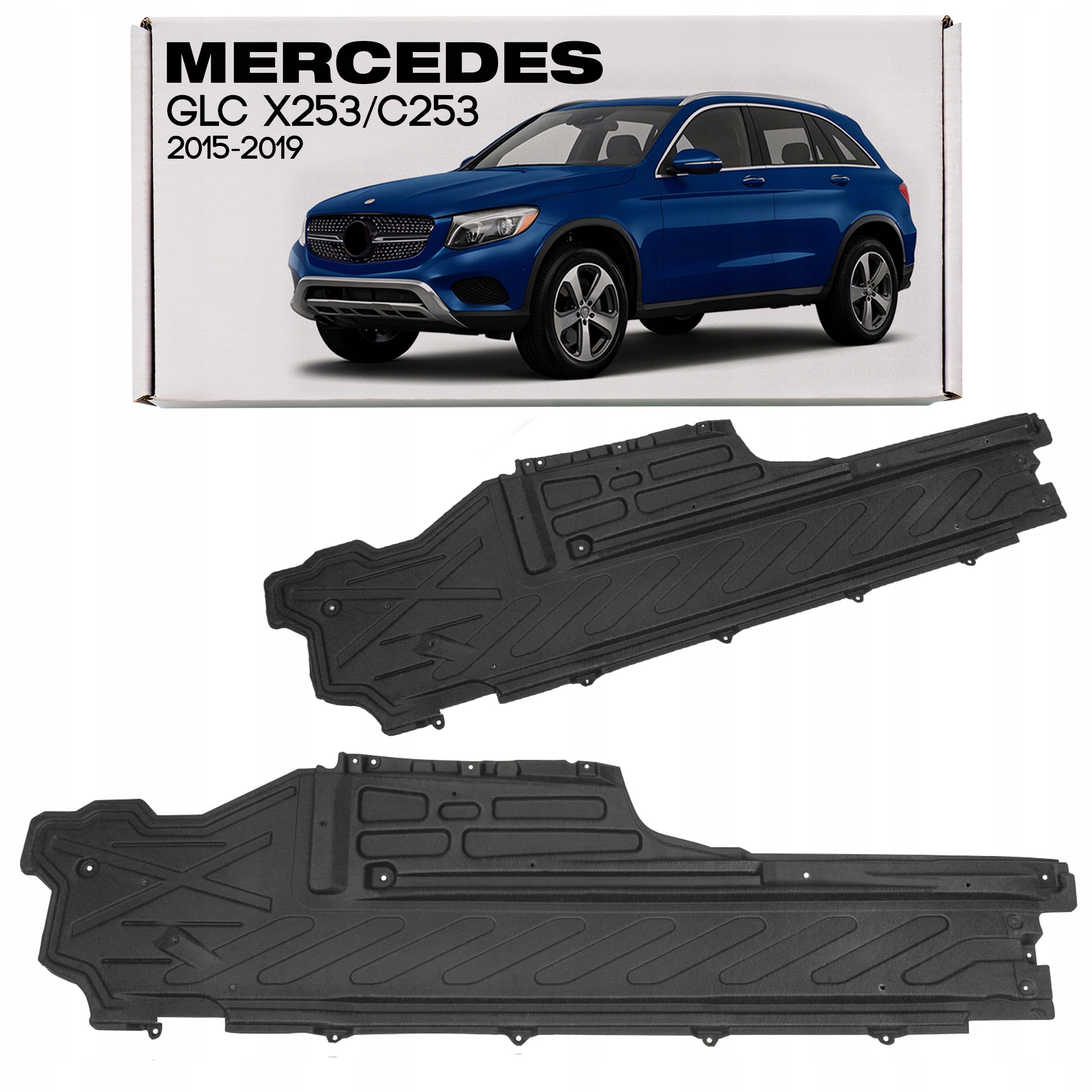Mercedes Glc X253 W253 2015-19 Látková Krytka Podvozku Levá A2536800107