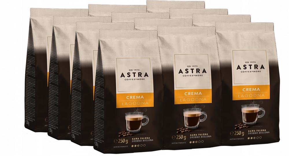 Astra Łagodna Crema 250g kawa mielona x12