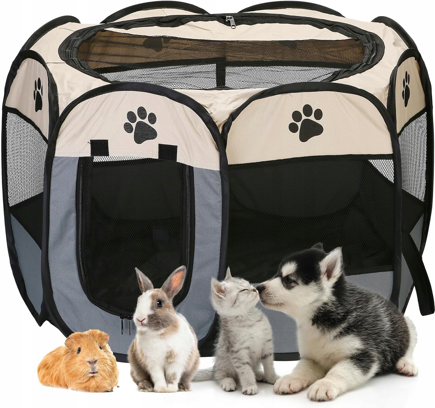 Levně Skládací Kotec pro zvířata psa kočku králíka pelíšek klec výběh plot