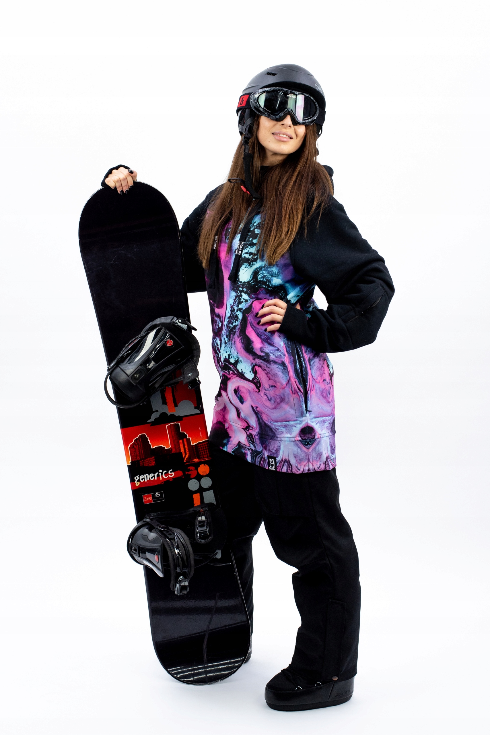 Damska Bluza Snowboardowa Marble Neon L