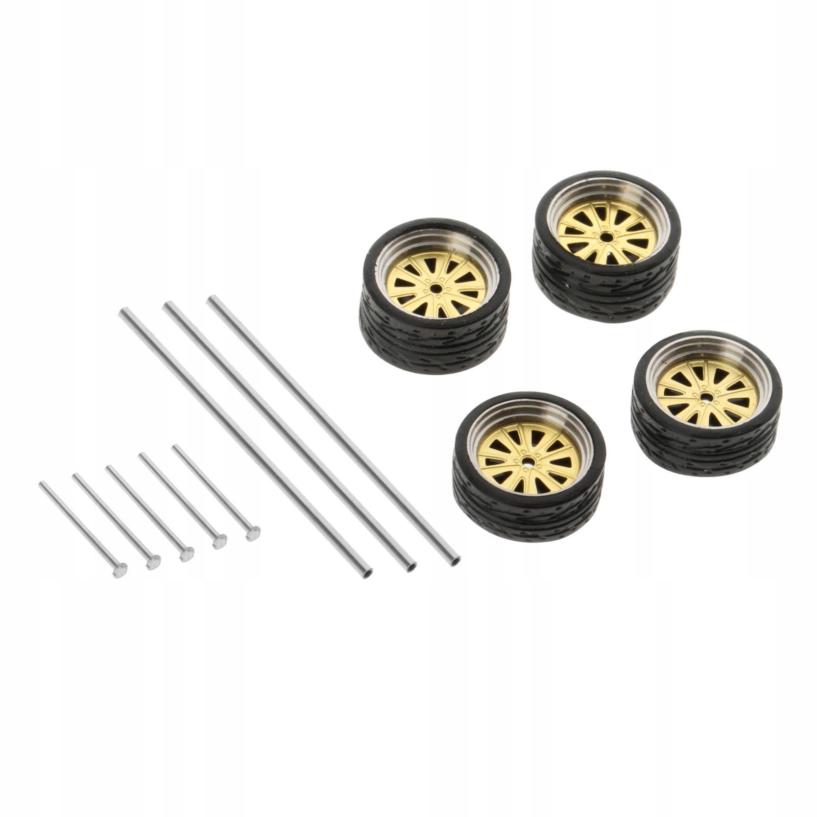 4pcs / Set 1/64 Die Casting Scale Rubber Style E