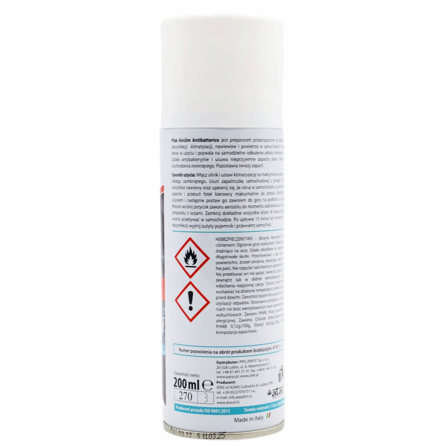 Preparat do Czyszczenia Klimatyzacji Plak 200ml Stan opakowania oryginalne