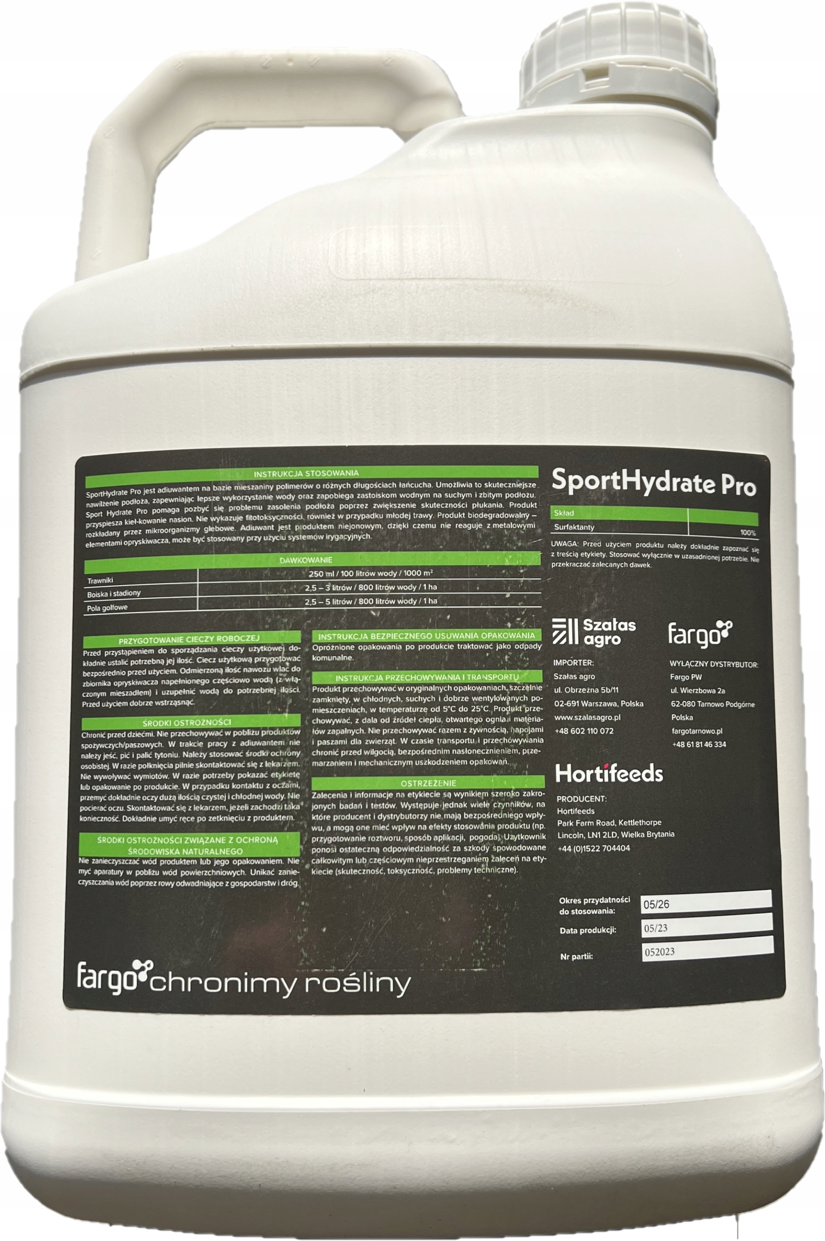 Sport Hydrate Pro 1l Wetting Agent Suche Place Trawniku na 4000 m2 Zwilżacz Kod producenta Sport Hydrate Pro 1l