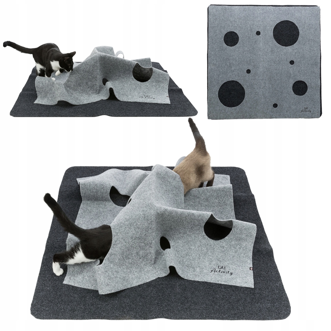 Plac Zabaw Mata Kryjówka dla Kota Koc Zabawka Tunel Trixie Adventure Carpet