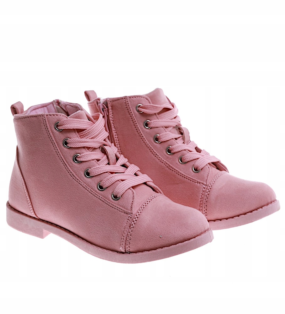 Botki dziewczęce różowe buty na jesień z suwakiem 16813 33 Rozmiar (new) 33