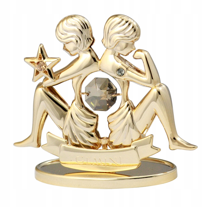 

Figurka złota znak zodiaku Bliźnięta Swarovski