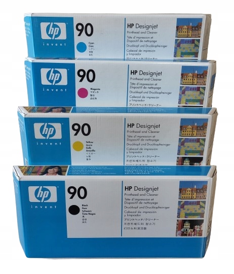 Sada nových hlavic Hp 90 Cmyk C5054A C5055A C5056A C5057A Hp 4000