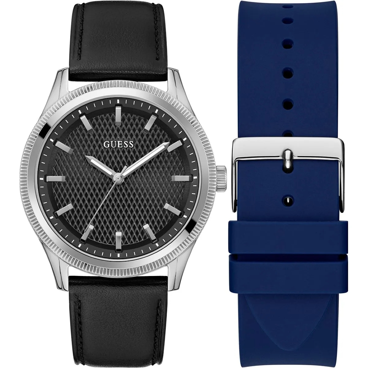 Guess Dex GW0852G1 pánské hodinky stříbrné Set Dva Pásky