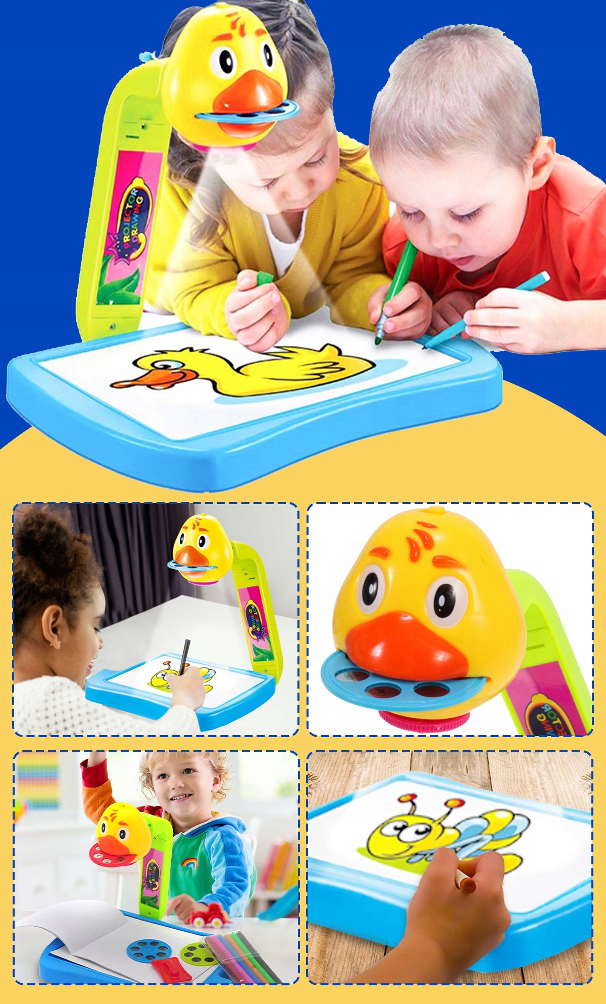 PROJEKTOR RZUTNIK DO NAUKI RYSOWANIA MALOWANIA KREATYWNY DLA DZIECI MAZAKI Certyfikaty, opinie, atesty CE EN 71