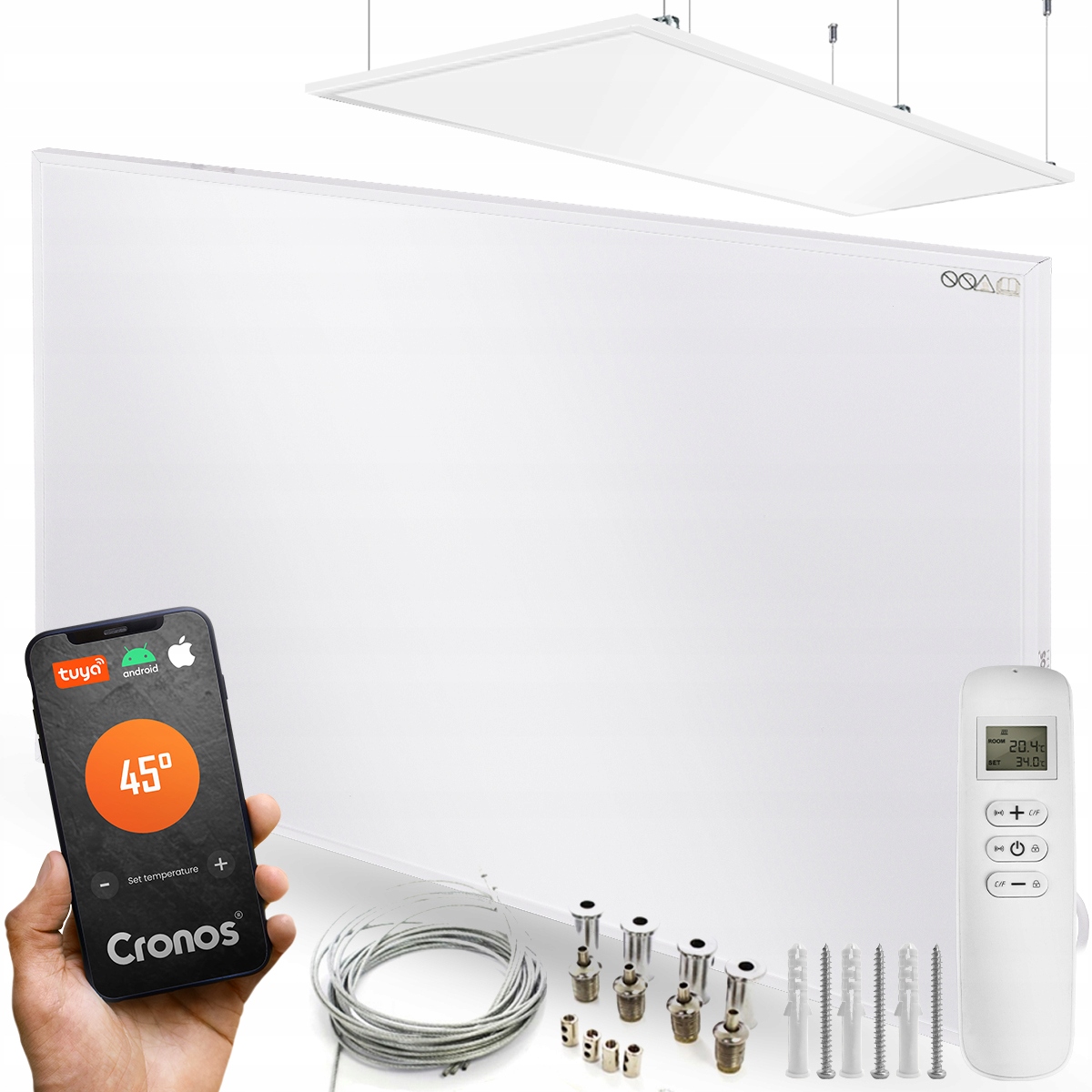 Infračervený Ohřívač Panel Ir Elektrický Zářič WiFi Stropní 700W