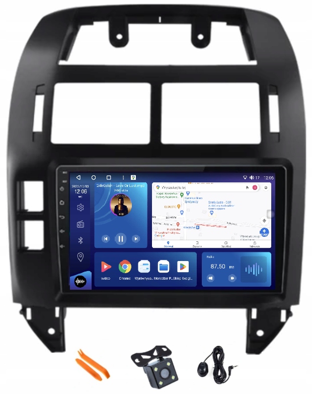 Radio Android Nawigacja XQ460S Qled Carplay Lte Gps Dsp Vw Polo 01-09