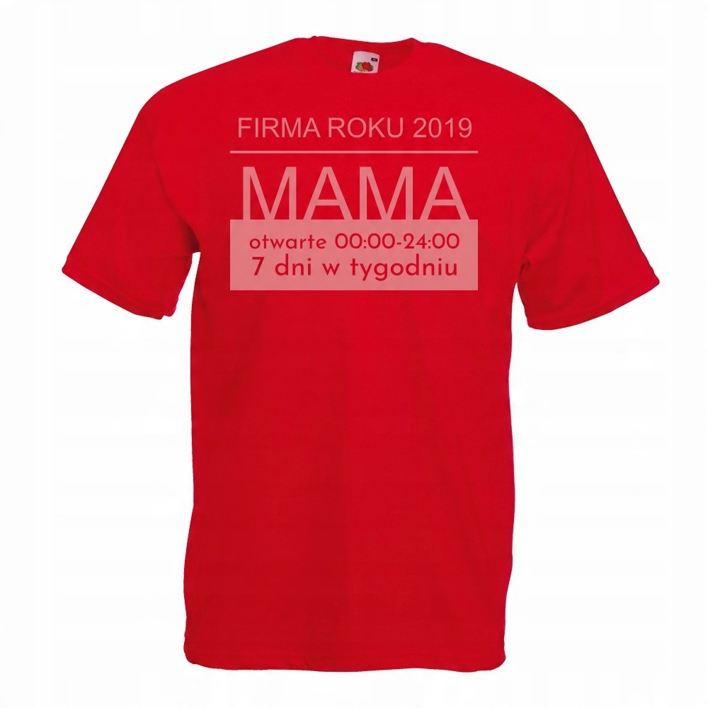 

Koszulka firma roku mama dzień mamy XL czerwona