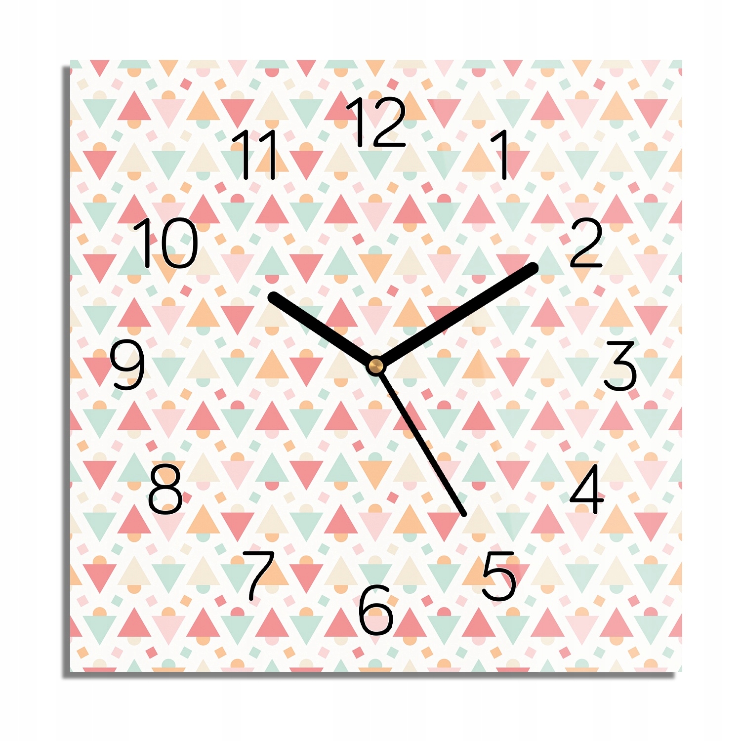 

Geometria akwarela zegar szklany nowoczesny 30x30