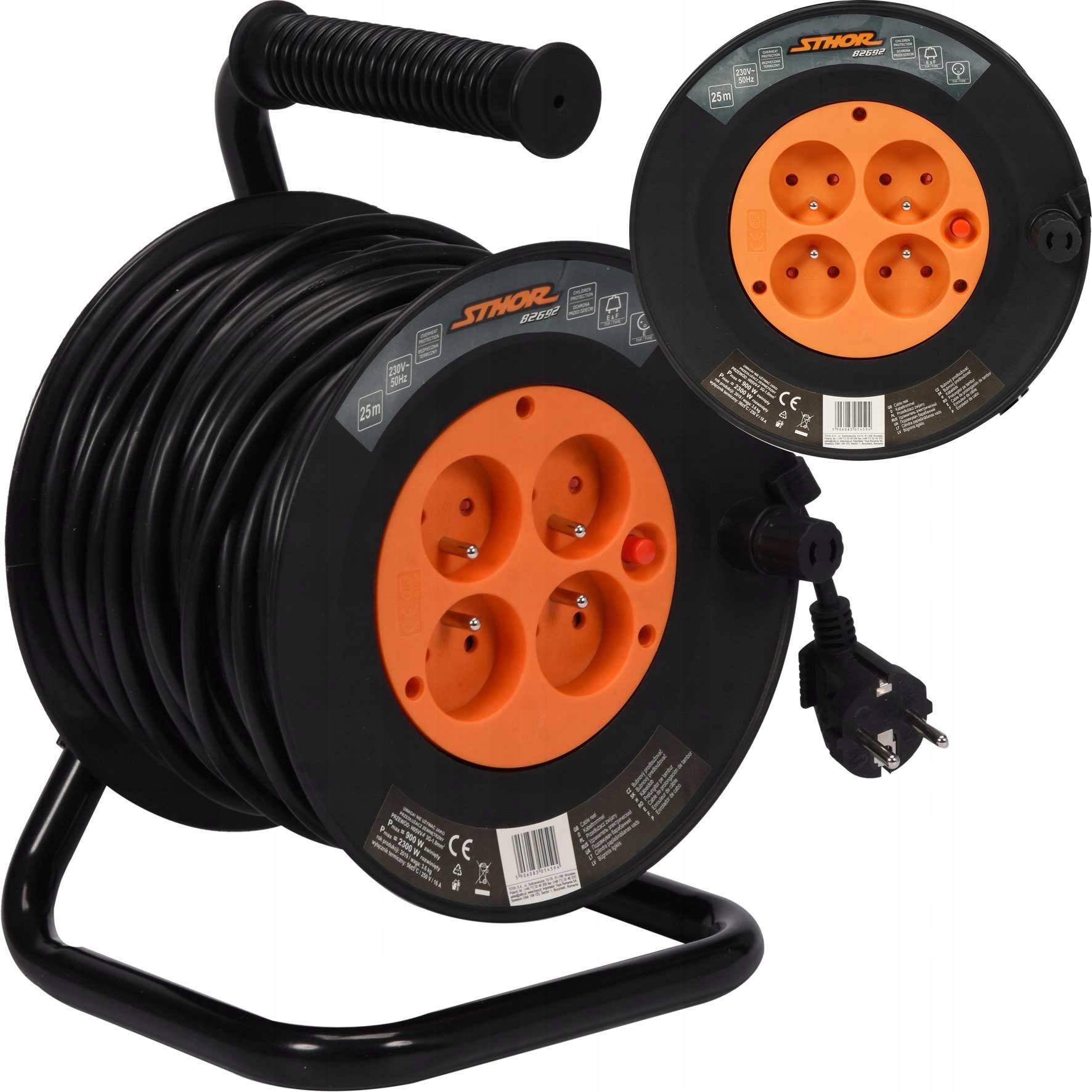 

Przedłużacz Bębnowy zwijany 4 Gniazda 3 Żyły 25m