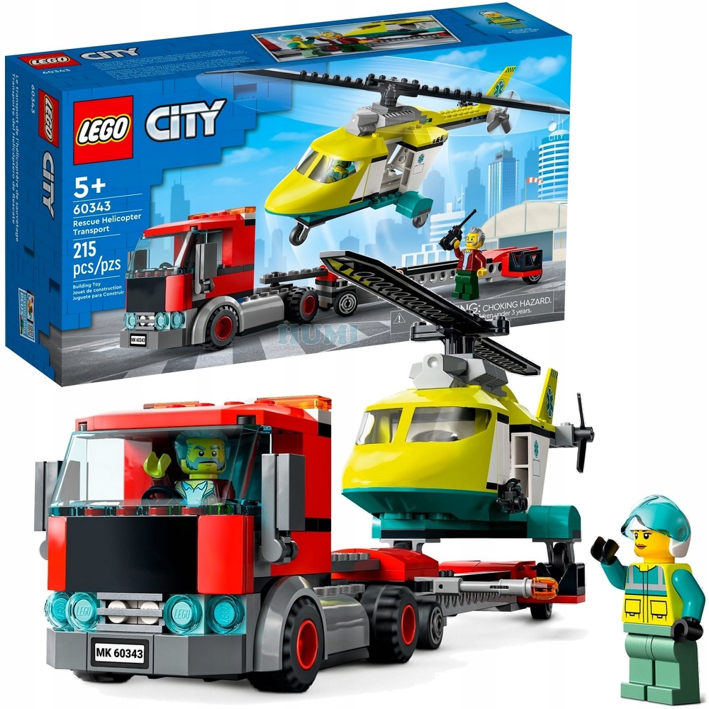 

Lego City 60343 Laweta Ciężarówka Tir helikopter