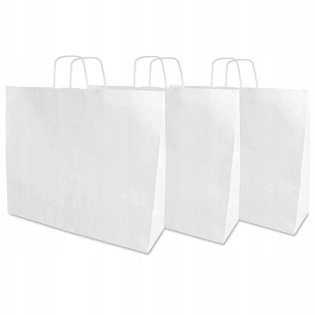 

Torba Papierowa Biała Torby Duża 54x15x46cm 20szt.