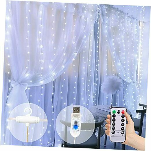 KURTYNA ŚWIETLNA 200 LED ZIMNY BIAŁY USB 3x2M Marka inna