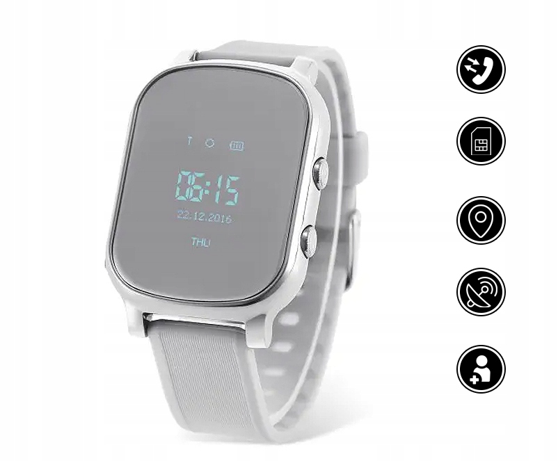 CALMEAN ZEGAREK SMARTWATCH DLA SENIORA GPS #3431 Transmisja danych 2G