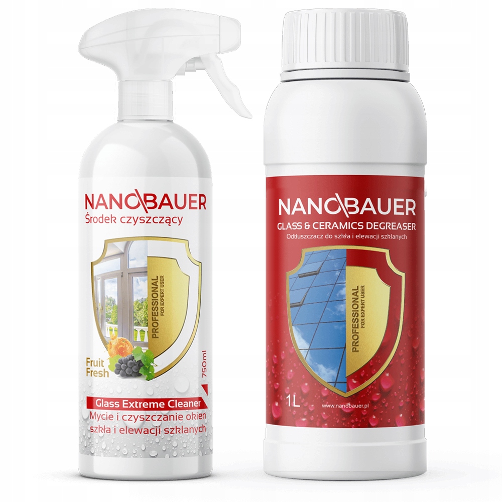 Levně Tekutý čisticí prostředek na mytí okenních skel 750 ml odmašťovač 1 l