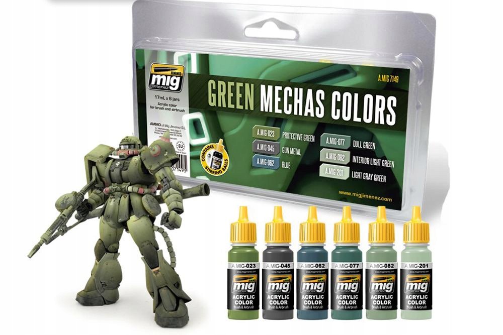 Gundam Acc Sada barev Mechas Colors zelená
