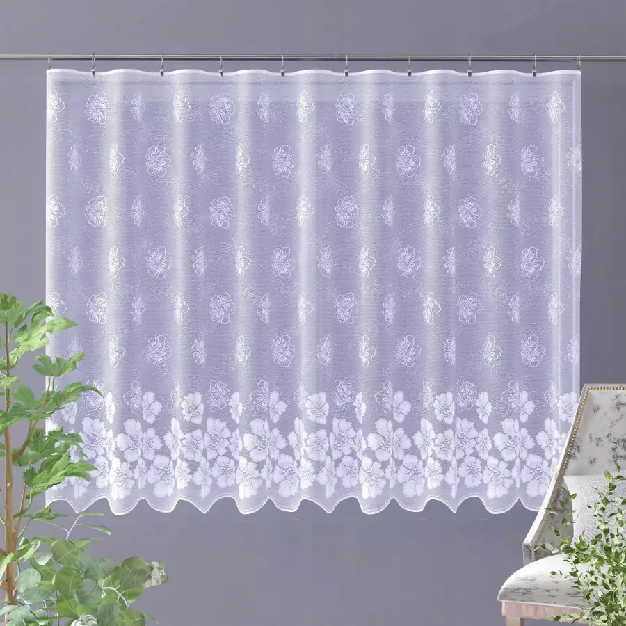 Mg Záclona 649/94 Bílá 400x160 cm Hotová S Páskou M