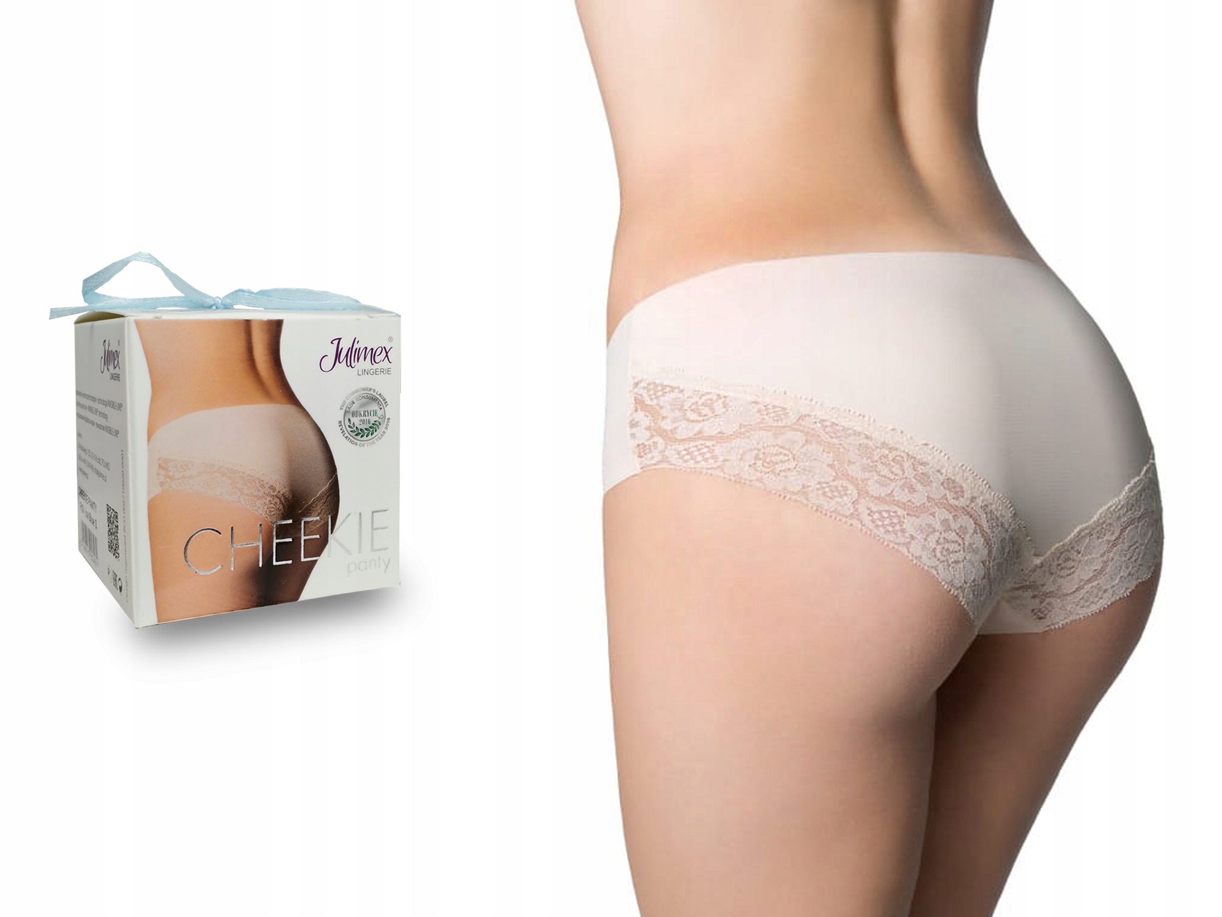 

Cheekie Bezszwowe Figi Classic Julimex Biały XL