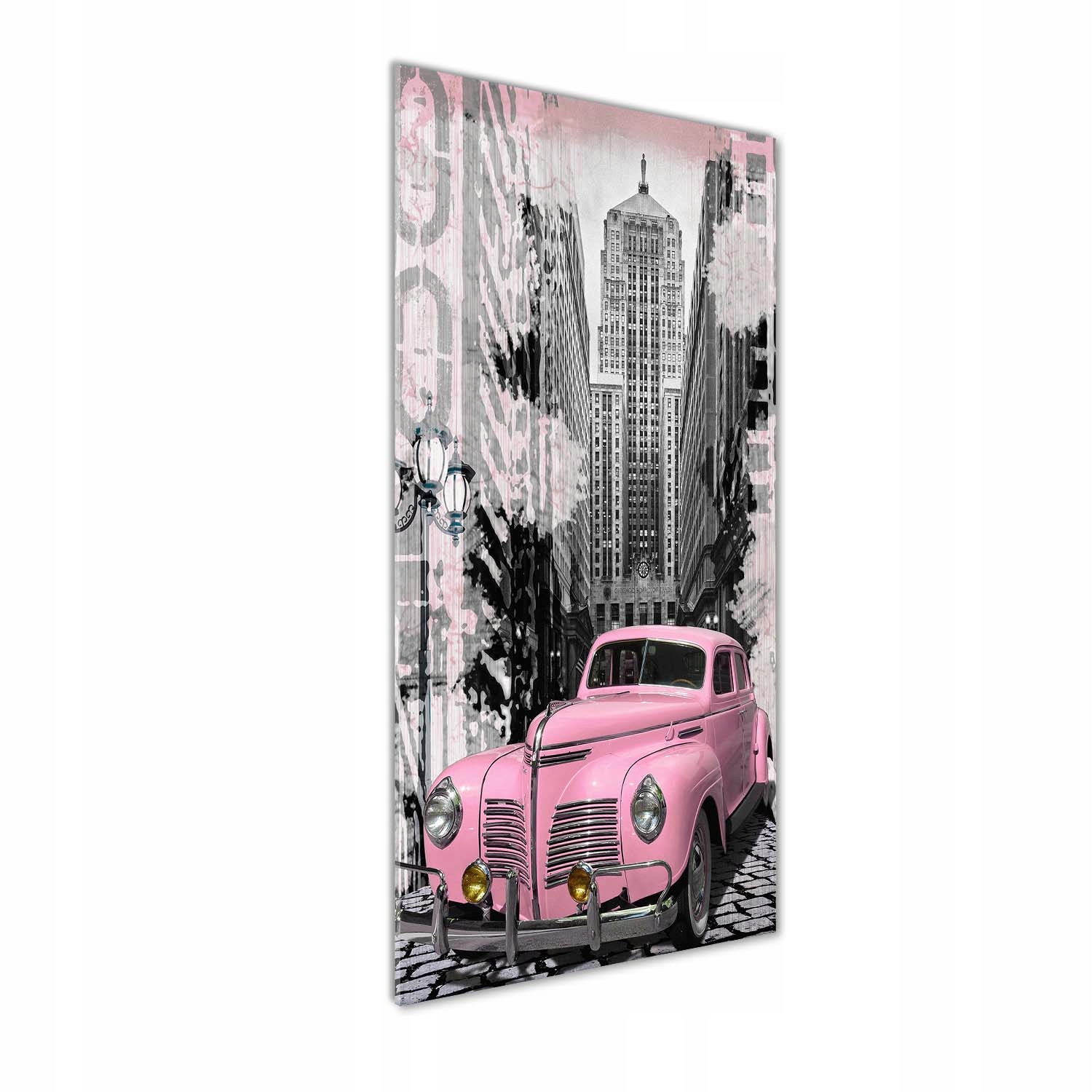 

Foto obraz szkło hartowane Różowe auto 50x125 cm
