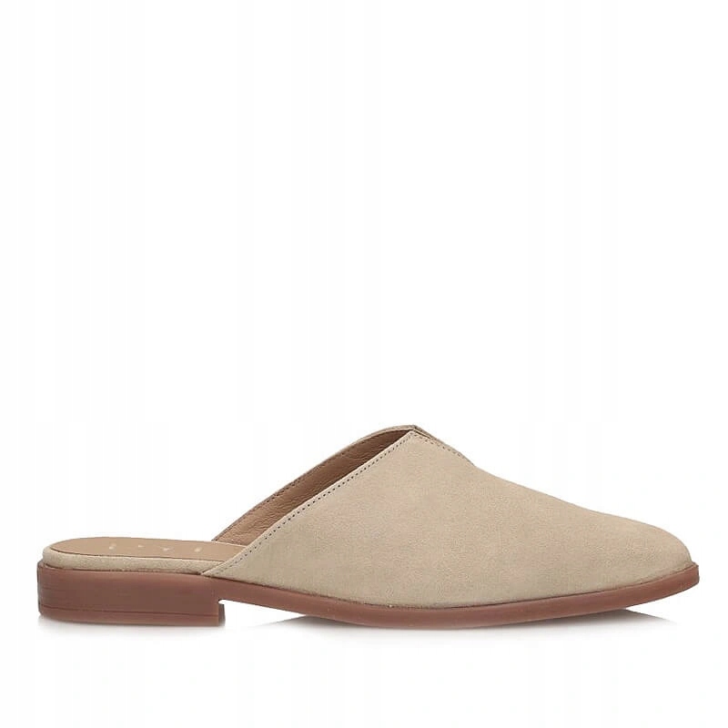 Nazouváky pantofle Ryłko Z2BD4___ __fg sand béžové semišové s zakrytou přední částí