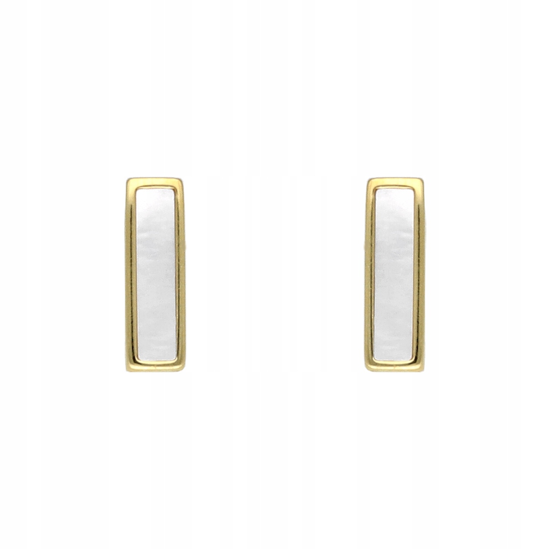 Náušnice s perleťovou hmotou stříbro pozlacené