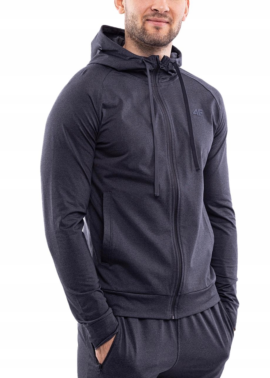 4F pánská mikina s kapucí s rozepínacím logem, velikost S