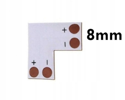 

Złącze kątowa narozna do taśm mono/2pin led 8mm