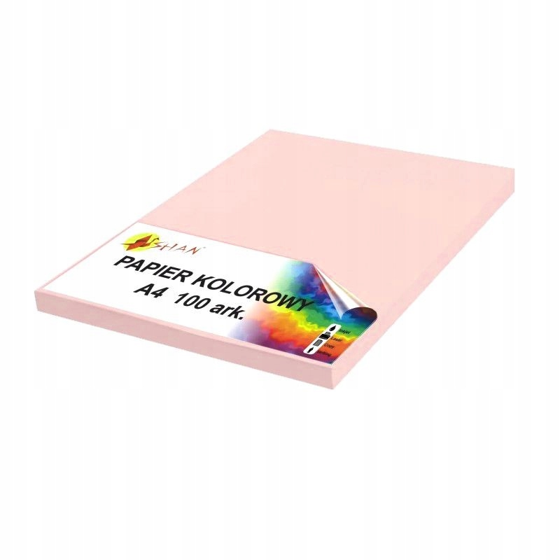 

Papier kolorowy A4 80g różowy jasny 100 arkuszy