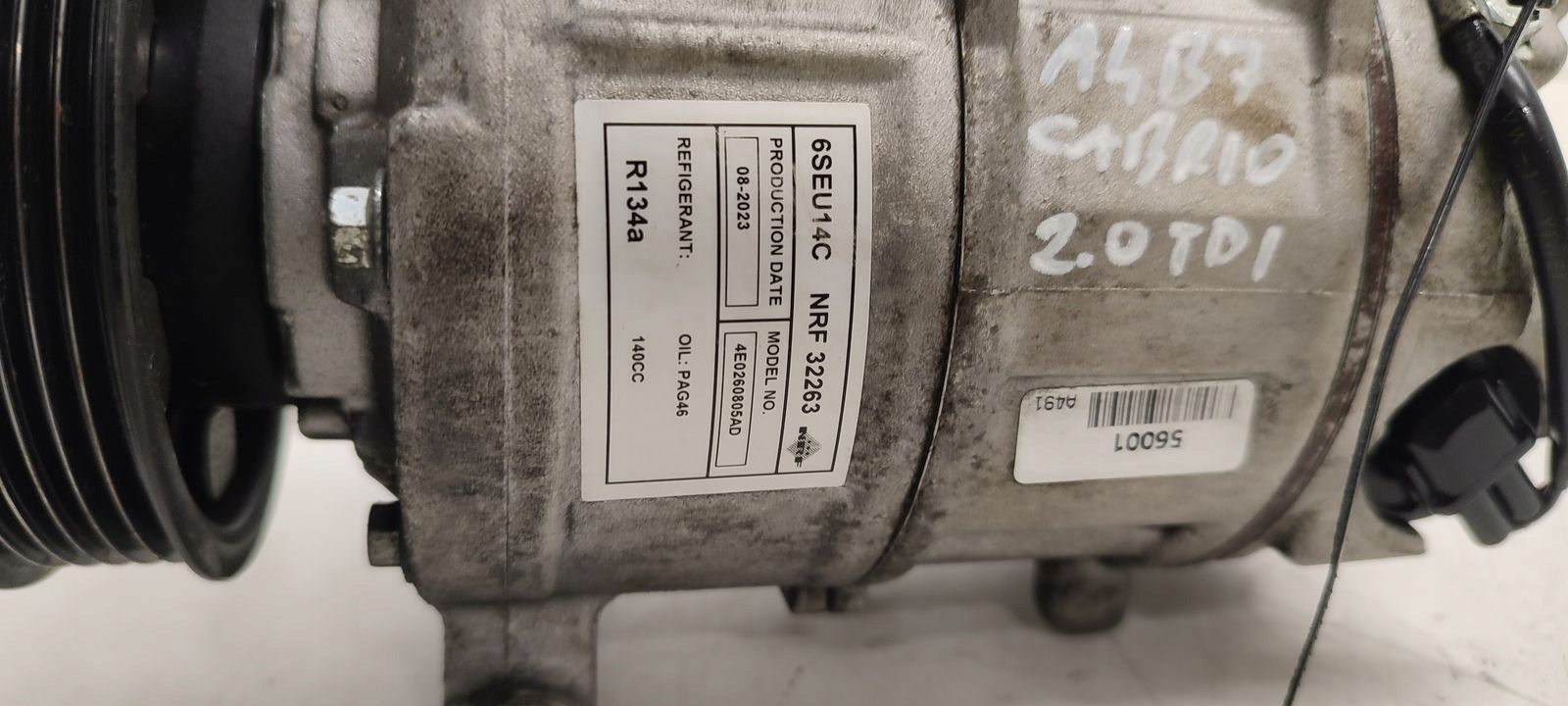 compressor of the air conditioning compressor; Audi A4 B7 Cabrio 2,0 TDI