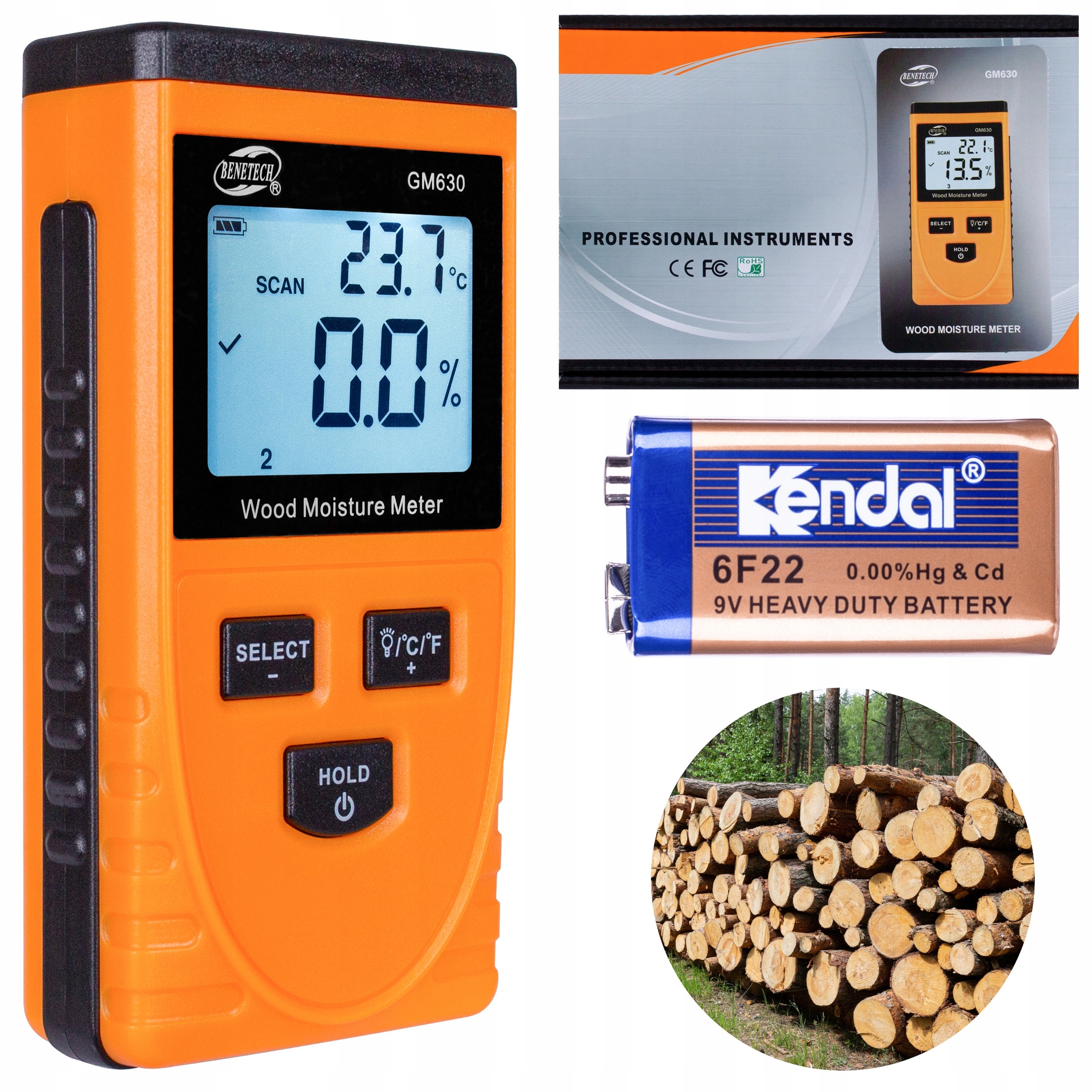 WILGOTNOŚCIOMIERZ DREWNA BEZINWAZYJNY INDUKCYJNY