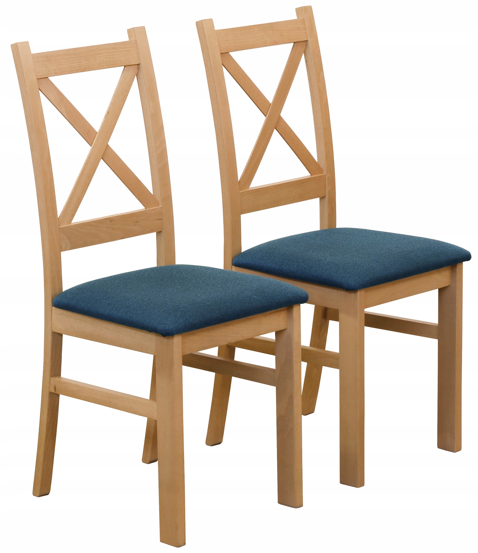Sada 2x Čalouněná židle do obývacího pokoje kuchyně Dub Artisan/Tyrkys