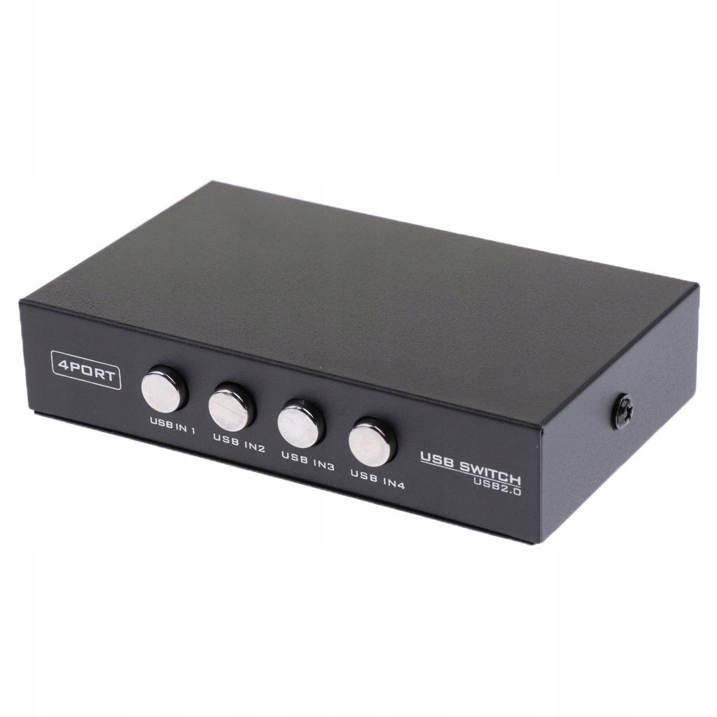 USB 2.0 Udostępnianie Przełącznik Ręczny KVM Adapter Box 4Porty Hub Do