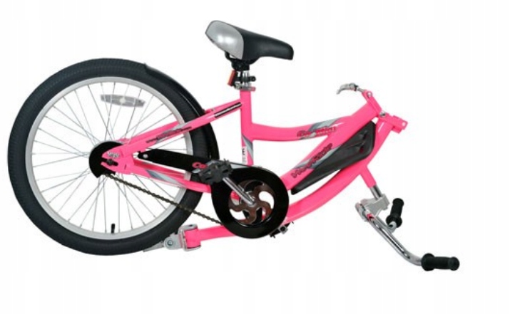 WeeRide Co Pilot Прицеп Велосипед Прицеп Розовый Дополнительные функции Флажок безопасности Надувные колеса Велосипедное сцепное устройство