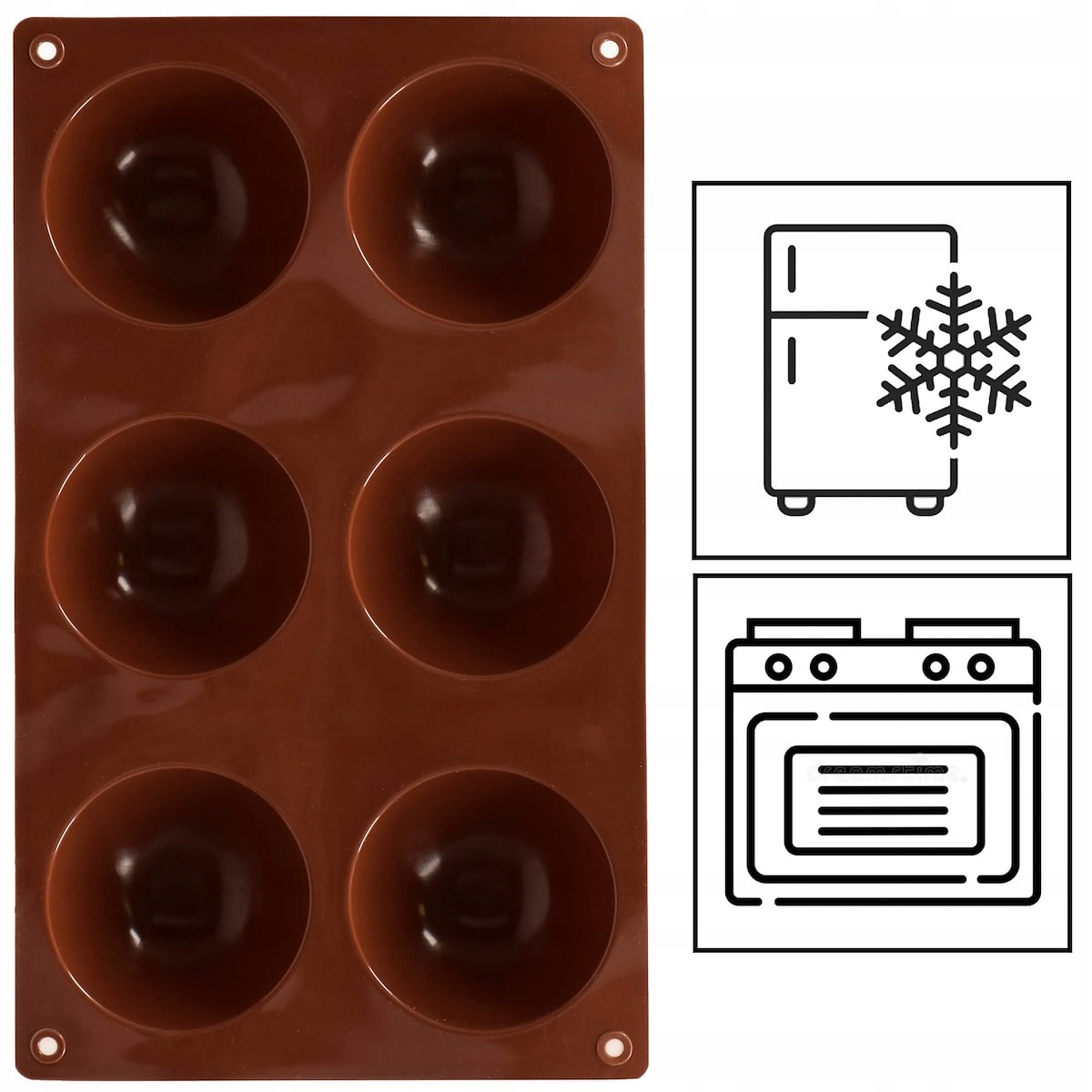 FORMA SILIKONOWA FOREMKA DO PIECZENIA MONOPORCJI CZKOLADY BABECZEK PÓŁKULA EAN (GTIN) 5907719437255